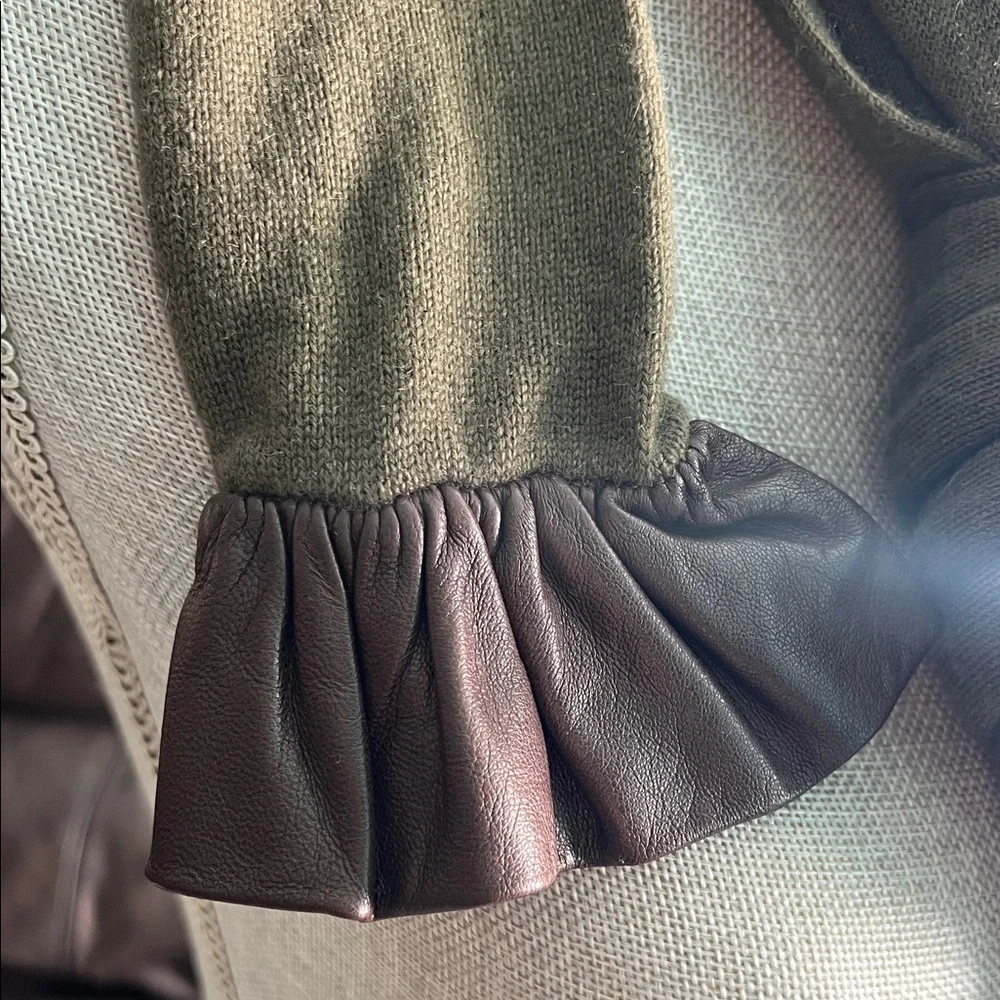 Dior Olive and Brown Scarf Set